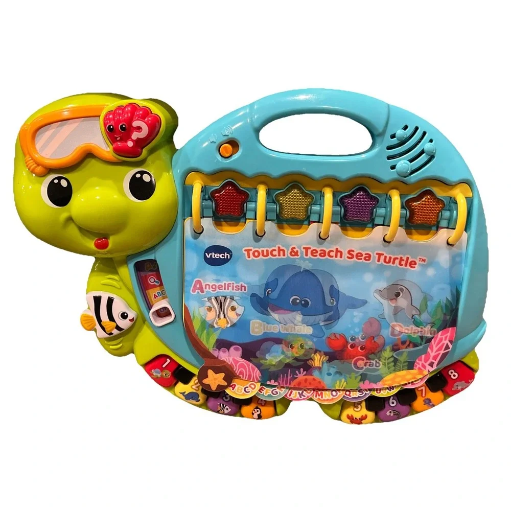 VTech Touch & Teach Sea Turtle Toy Preowned Condition